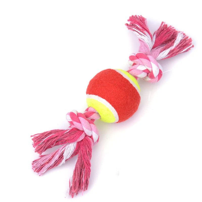 2-Knot Rope Toy with Ball โ Chew & Tug Toy for Dogs and Puppies 2-Knot Rope Toy with Ball โ Chew & Tug Toy for Dogs and Puppies