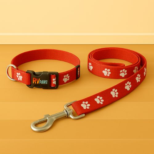 15MM Nylon Polka Dot Leash & Adjustable Collar Set โ Heavy Hook, Ideal for Dogs & Puppies 15MM Nylon Polka Dot Leash & Adjustable Collar Set โ Heavy Hook, Ideal for Dogs & Puppies