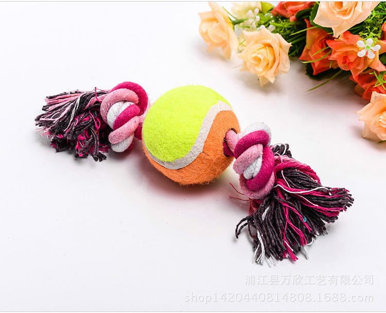 2-Knot Rope Toy with Ball โ Chew & Tug Toy for Dogs and Puppies 2-Knot Rope Toy with Ball โ Chew & Tug Toy for Dogs and Puppies