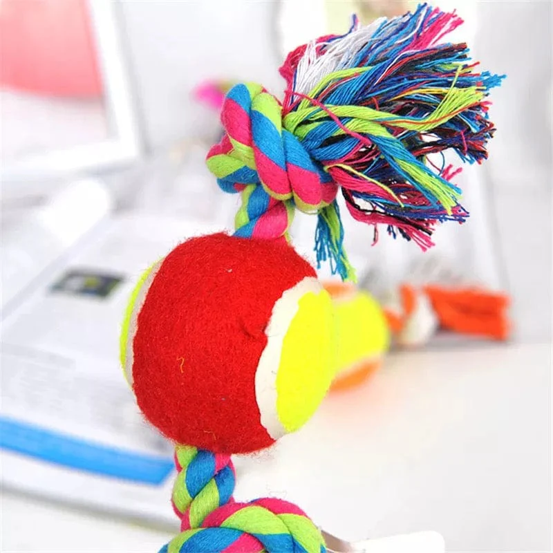 2-Knot Rope Toy with Ball โ Chew & Tug Toy for Dogs and Puppies 2-Knot Rope Toy with Ball โ Chew & Tug Toy for Dogs and Puppies