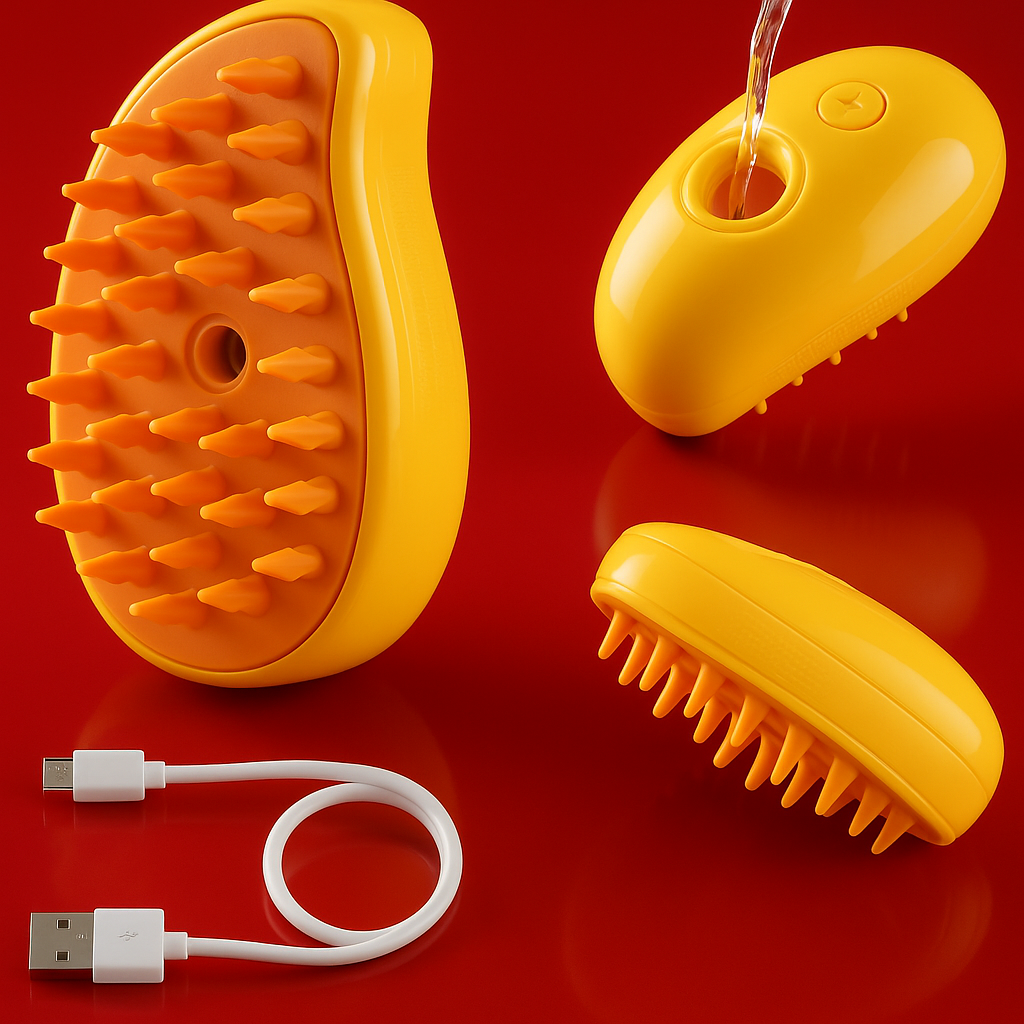 3 In1 Steamy Brush Multifunctional Grooming Tool for Shedding & Massage, Pet Hair Brush 3 In1 Steamy Brush Multifunctional Grooming Tool for Shedding & Massage, Pet Hair Brush