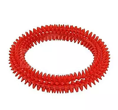 Rubber Teething Spike Ring Chew Toy, 6 inches, Colour May Vary 1PCS Rubber Teething Spike Ring Chew Toy, 6 inches, Colour May Vary 1PCS
