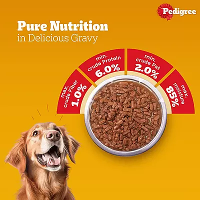 Pedigree Chicken & Liver Chunks in Gravy for Adult Dogs โ 130 g Pedigree Chicken & Liver Chunks in Gravy for Adult Dogs โ 130 g