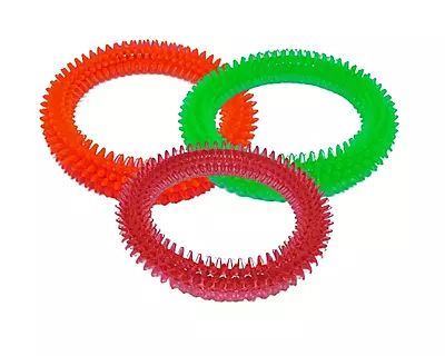 Rubber Teething Spike Ring Chew Toy, 6 inches, Colour May Vary 1PCS Rubber Teething Spike Ring Chew Toy, 6 inches, Colour May Vary 1PCS