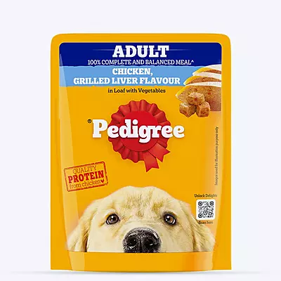 Pedigree Adult Wet Dog Food โ Chicken Grilled Liver in Loaf with Vegetables Pedigree Adult Wet Dog Food โ Chicken Grilled Liver in Loaf with Vegetables