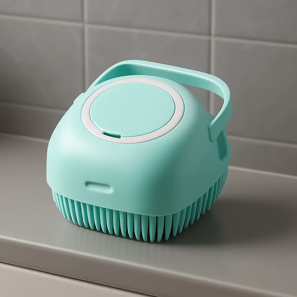 Pet Grooming Bath Massage Brush with Soap and Shampoo Dispenser Pet Grooming Bath Massage Brush with Soap and Shampoo Dispenser