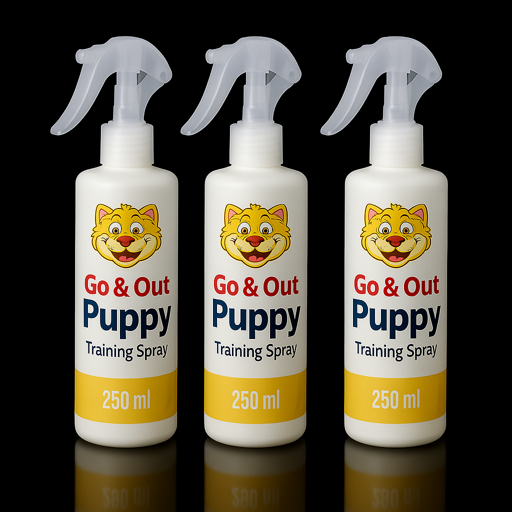 Go & Out Potty Training Spray โ Behavior Training Aid for Puppies & Dogs (250ml) Go & Out Potty Training Spray โ Behavior Training Aid for Puppies & Dogs (250ml)