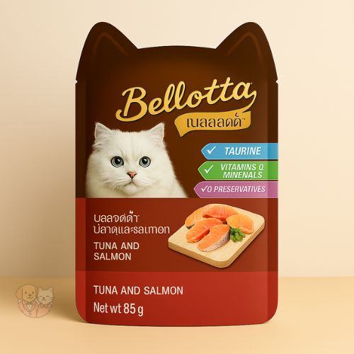 Bellotta Tuna & Salmon in Gravy โ Wet Cat Food Pouch (85g) Bellotta Tuna & Salmon in Gravy โ Wet Cat Food Pouch (85g)