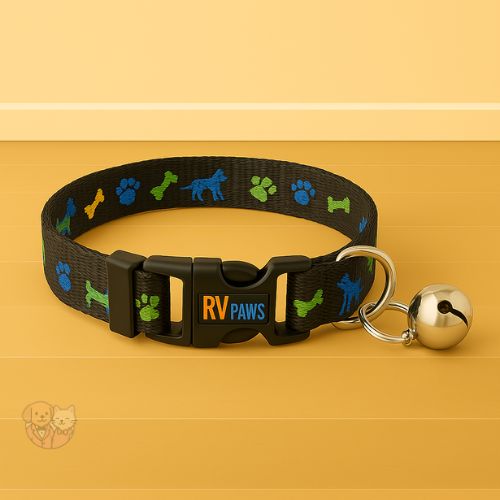 Bone Print Nylon Collar & Leash Set โ 15MM for Small & Medium Dogs (Pack of 2) Bone Print Nylon Collar & Leash Set โ 15MM for Small & Medium Dogs (Pack of 2)