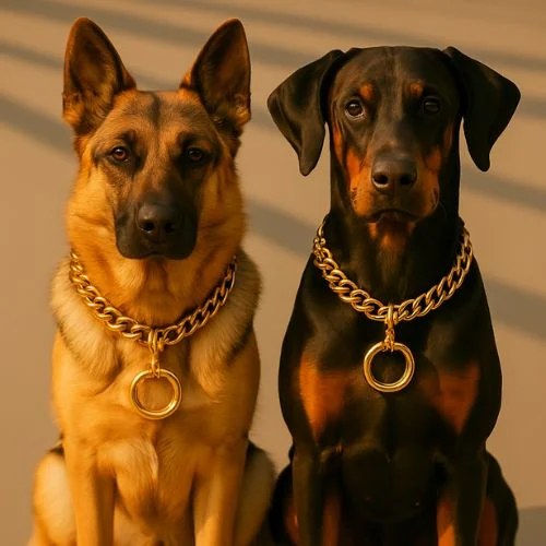 Brass Choke Chain Collar โ Heavy-Duty, Diamond-Cut, Gold Finish for X Large Breed Dogs Brass Choke Chain Collar โ Heavy-Duty, Diamond-Cut, Gold Finish for X Large Breed Dogs