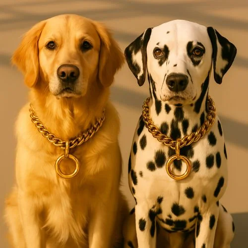 Brass Choke Chain Collar โ Heavy-Duty, Diamond-Cut, Gold Finish for X Large Breed Dogs Brass Choke Chain Collar โ Heavy-Duty, Diamond-Cut, Gold Finish for X Large Breed Dogs