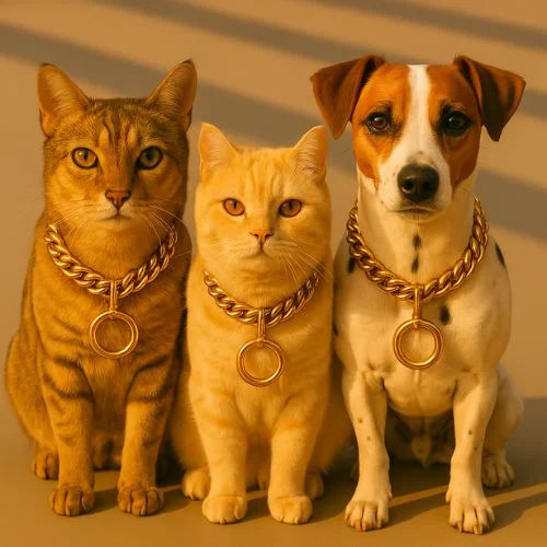 Brass Choke Chain Collar โ Heavy-Duty, Diamond-Cut, Gold Finish for Small Breed Dogs Brass Choke Chain Collar โ Heavy-Duty, Diamond-Cut, Gold Finish for Small Breed Dogs