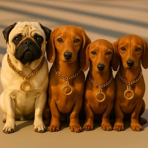 Brass Choke Chain Collar โ Heavy-Duty, Diamond-Cut, Gold Finish for Small Breed Dogs Brass Choke Chain Collar โ Heavy-Duty, Diamond-Cut, Gold Finish for Small Breed Dogs