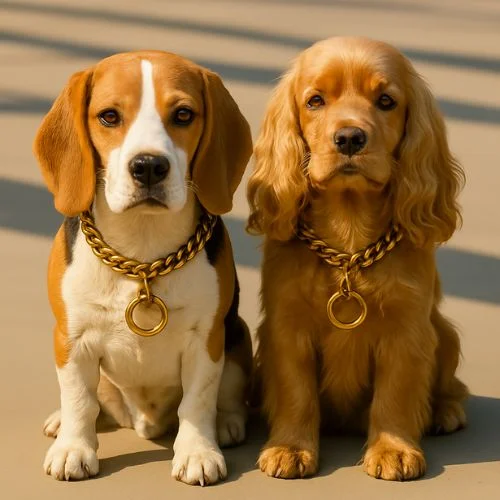 Brass Choke Chain Collar โ Heavy-Duty, Diamond-Cut, Gold Finish for Small Breed Dogs Brass Choke Chain Collar โ Heavy-Duty, Diamond-Cut, Gold Finish for Small Breed Dogs