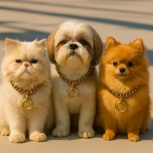 Brass Choke Chain Collar โ Heavy-Duty, Diamond-Cut, Gold Finish for Small Breed Dogs Brass Choke Chain Collar โ Heavy-Duty, Diamond-Cut, Gold Finish for Small Breed Dogs