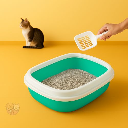 Cat Litter Box Tray with Scooper – Lightweight & Leak-Proof for Kittens and Cats