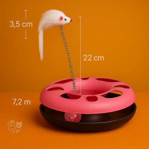 Cat Toy Wheel with Rat – Interactive Rolling Toy for Cats & Kittens
