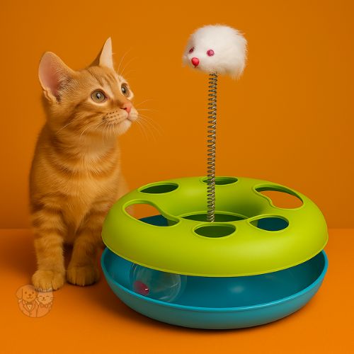 Cat Toy Wheel with Rat – Interactive Rolling Toy for Cats & Kittens