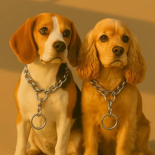 Chrome Plated Training Choke Chain Collar – Dog Neck Collar Belt