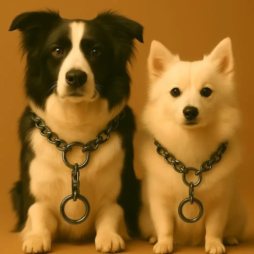 Chrome Plated Training Choke Chain Collar – Dog Neck Collar Belt