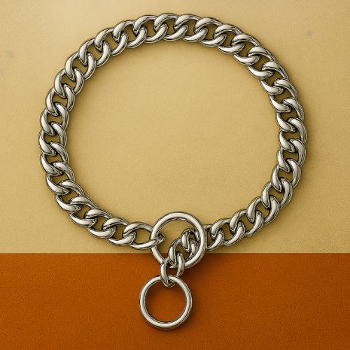 Diamond Choke Chain Collar – Premium Training Neck Belt for Small & Medium Breed Dogs