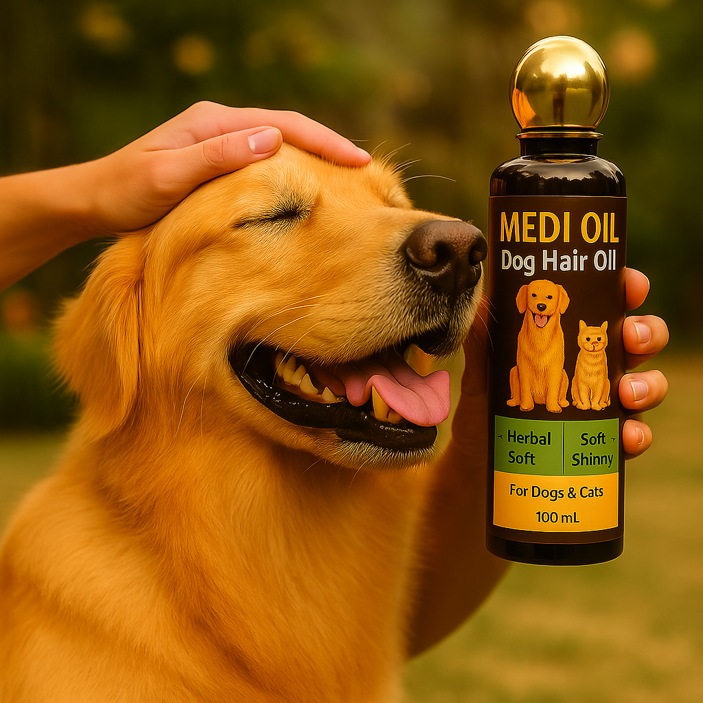 Medi Dog Hair Oil – Nourishing Care for a Healthy, Shiny Coat