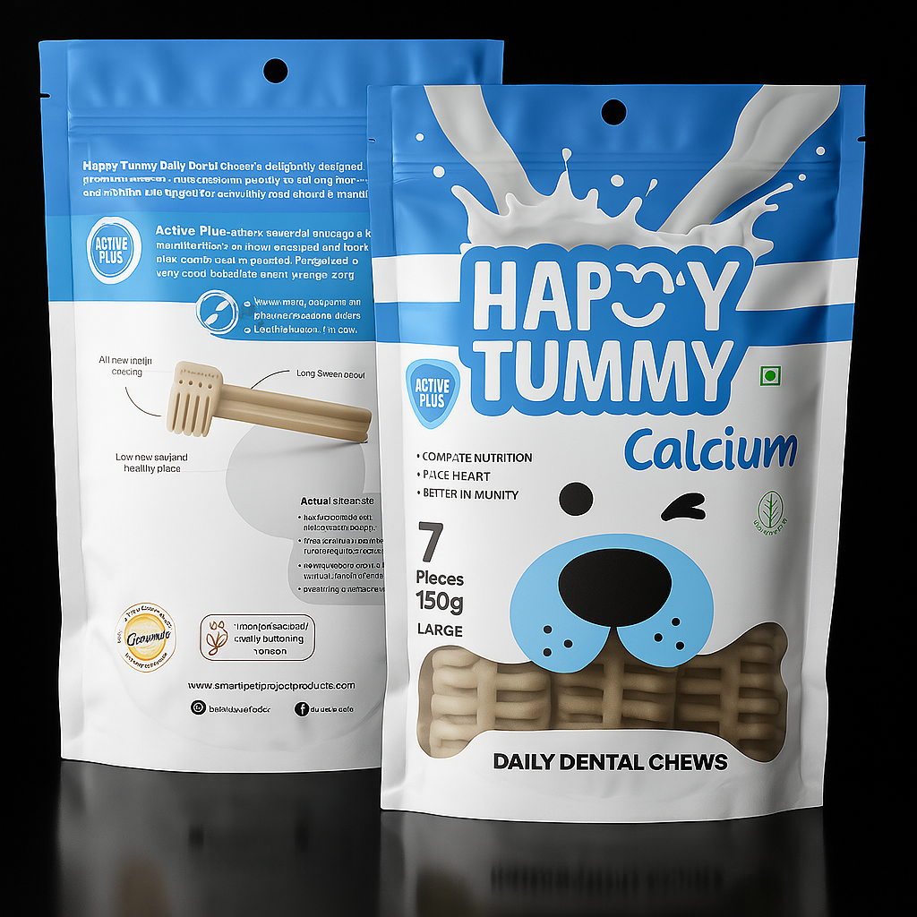 Happy Tummy Large Calcium Bone Treat โ 7 pcs Pack for Medium & Large Dogs Happy Tummy Large Calcium Bone Treat โ 7 pcs Pack for Medium & Large Dogs