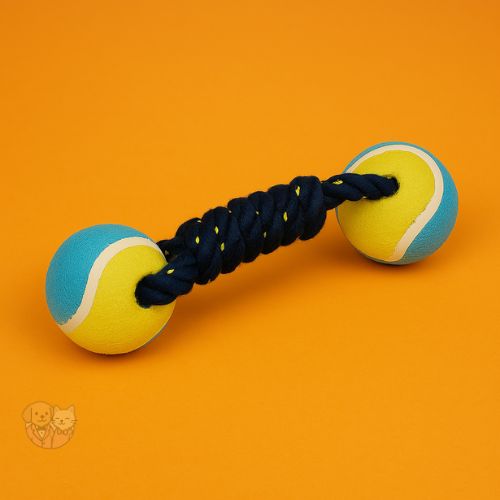 Double Dumbbell Rope Toy – Tough Chew & Tug Toy for Dogs