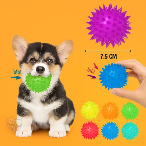 FUN LED Spike Ball โ Flashing, Bouncy & Squeaky Toy for Dogs & Cats FUN LED Spike Ball โ Flashing, Bouncy & Squeaky Toy for Dogs & Cats