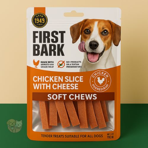 First Bark Chicken Slice With Cheese โ Dog Treat, 70โฏg First Bark Chicken Slice With Cheese โ Dog Treat, 70โฏg