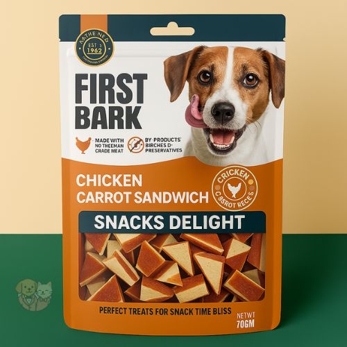 First Bark Roasted Chicken Carrot Sandwich โ Dog Treat, 70โฏg First Bark Roasted Chicken Carrot Sandwich โ Dog Treat, 70โฏg