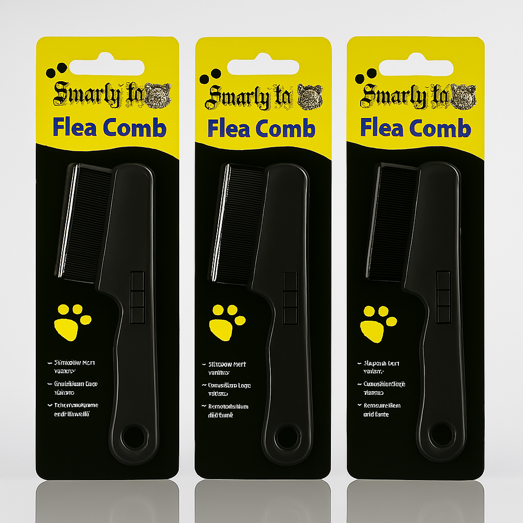 Flea Comb 2 row for Dogs, Cats and Puppies with Non-Slip Rubber Grip Handle Flea Comb 2 row for Dogs, Cats and Puppies with Non-Slip Rubber Grip Handle