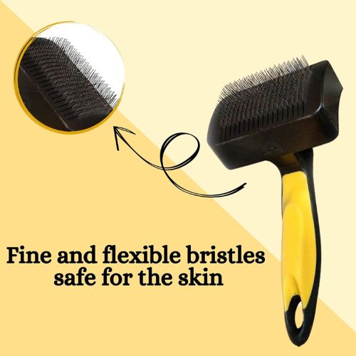 Foodie Puppies Slicker Brush โ Medium Yellow Grooming Tool for Dogs, Cats & Puppies Foodie Puppies Slicker Brush โ Medium Yellow Grooming Tool for Dogs, Cats & Puppies