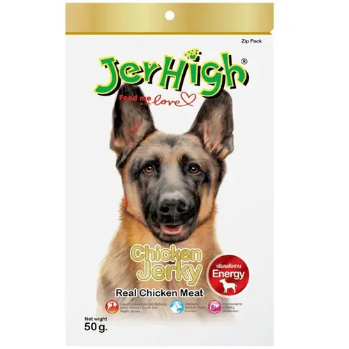 JerHigh Chicken Jerky – Real Chicken Dog Treats, 70g