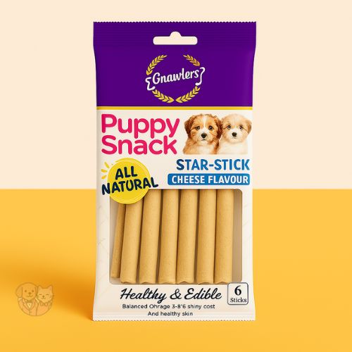 Gnawlers Cheese Star Stick โ 80โฏg Puppy Treat (4 pcs) Gnawlers Cheese Star Stick โ 80โฏg Puppy Treat (4 pcs)