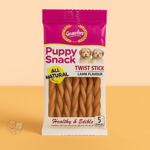 Gnawlers Lamb Twist Stick Puppy Treat โ 80โฏg Gnawlers Lamb Twist Stick Puppy Treat โ 80โฏg