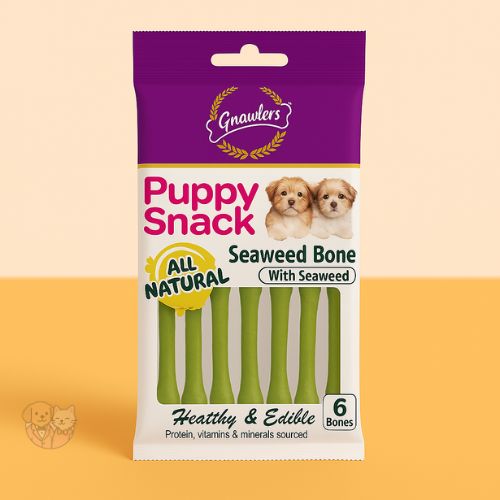 Gnawlers Seaweed Bone โ Nutrient-Rich Chew Treat with Seaweed Extract (40g) Gnawlers Seaweed Bone โ Nutrient-Rich Chew Treat with Seaweed Extract (40g)