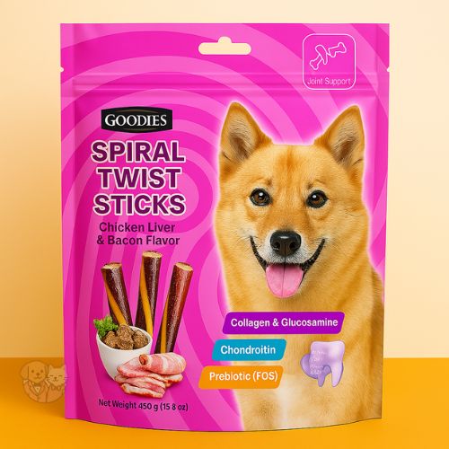 Goodies Chicken Liver & Bacon Spiral Twist Stick โ 450โฏg Dog Treat Goodies Chicken Liver & Bacon Spiral Twist Stick โ 450โฏg Dog Treat