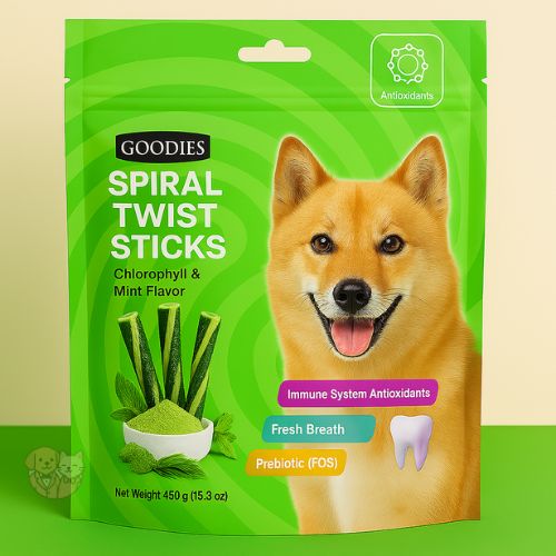 Goodies Spiral Twist Dog Treats โ Chlorophyll & Mint, 450g Goodies Spiral Twist Dog Treats โ Chlorophyll & Mint, 450g