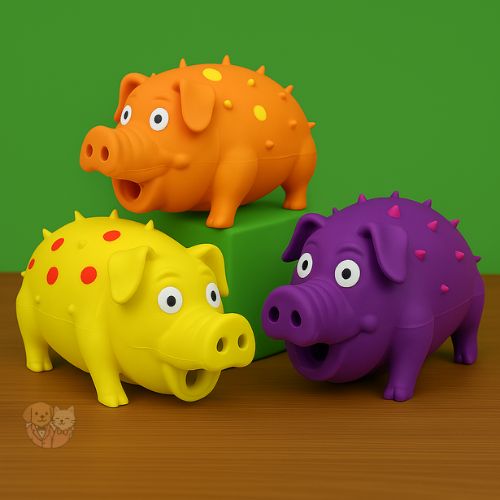 Grunting Pig Dog Toy – Small Squeaky Toy That Oinks for Dogs of All Sizes