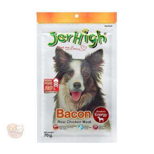 JerHigh Bacon Sticks – Real Chicken Flavour Dog Treats, 70g