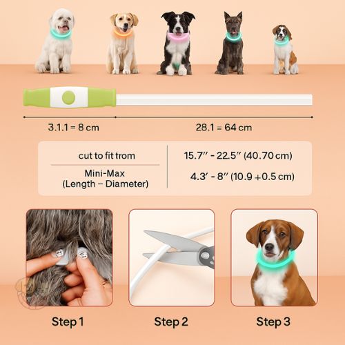 LED Dog Collar – Rechargeable, Glow-in-the-Dark Safety Belt