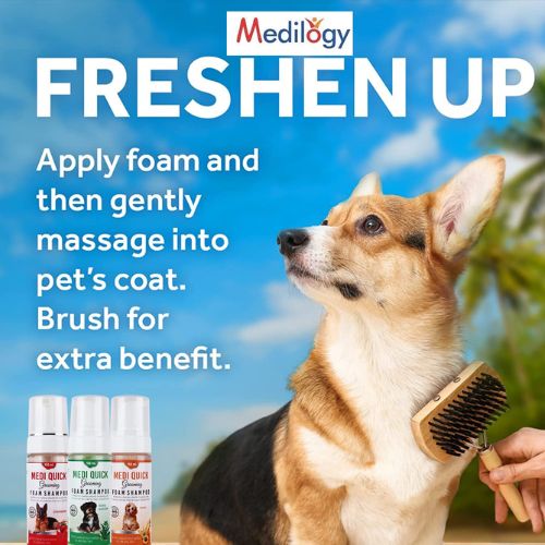 Medi Quick Grooming Foam Shampoo – Peach Formula for Instant Clean and Care