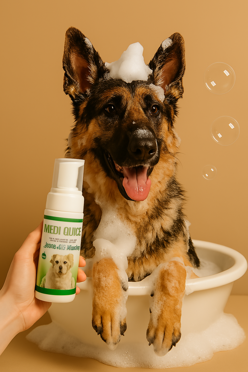 Medi Quick Grooming Foam Shampoo – Neem & Aloe Vera Formula for Instant Clean and Care