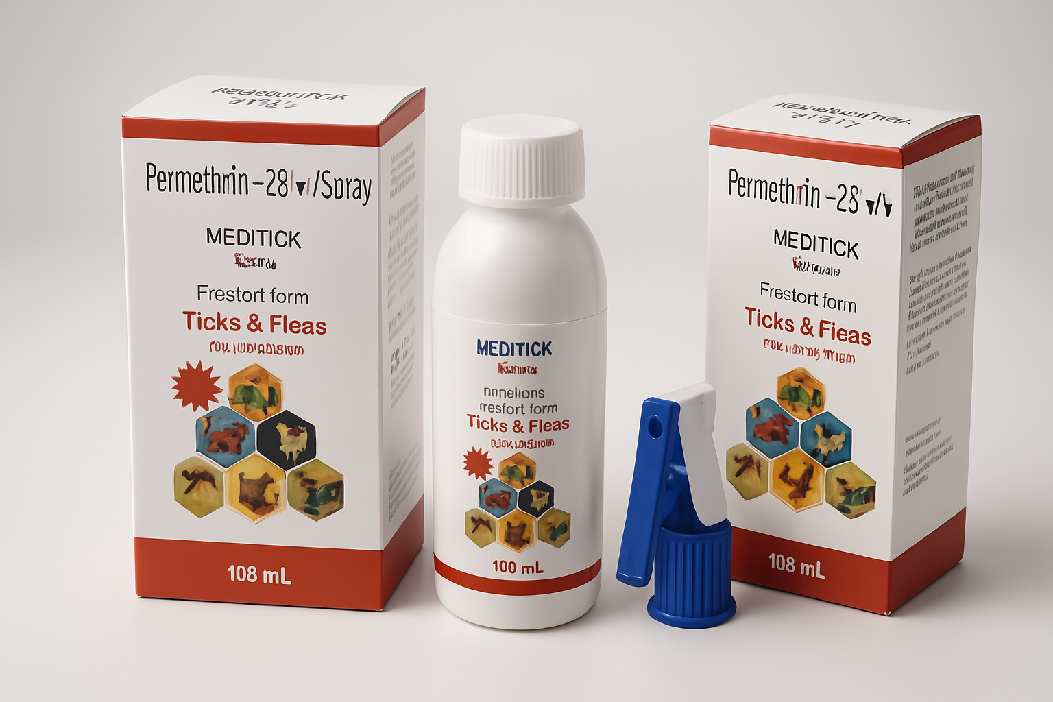 MediTick Spray – Liquid Permethrin 2% Solution for Effective Tick and Flea Control