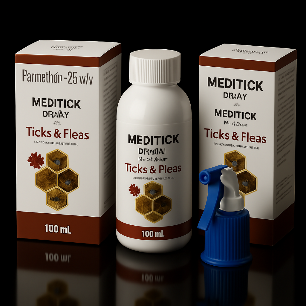 MediTick Spray – Liquid Permethrin 2% Solution for Effective Tick and Flea Control