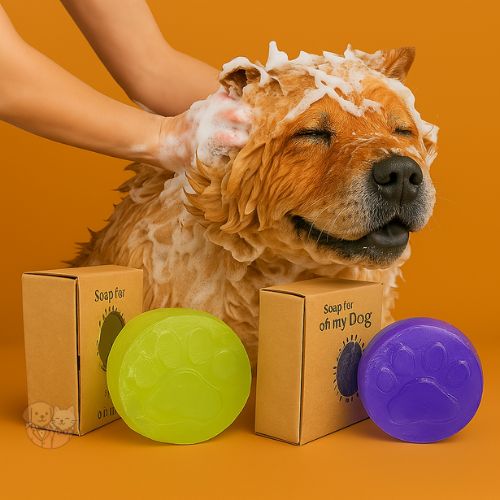 Oh My Dog Brightening Organic Dog Soap – Lavender & Cedarwood Antibacterial Formula (100g)