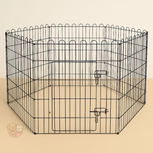 Folding Metal Exercise Play Pen โ Foldable Pet Playpen with Single Door Cage Folding Metal Exercise Play Pen โ Foldable Pet Playpen with Single Door Cage