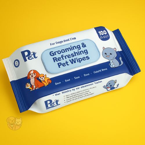 P for PET Grooming Wet Wipes – Antibacterial & Deodorizing Wipes for Dogs, Cats & All Pets (100 pcs)