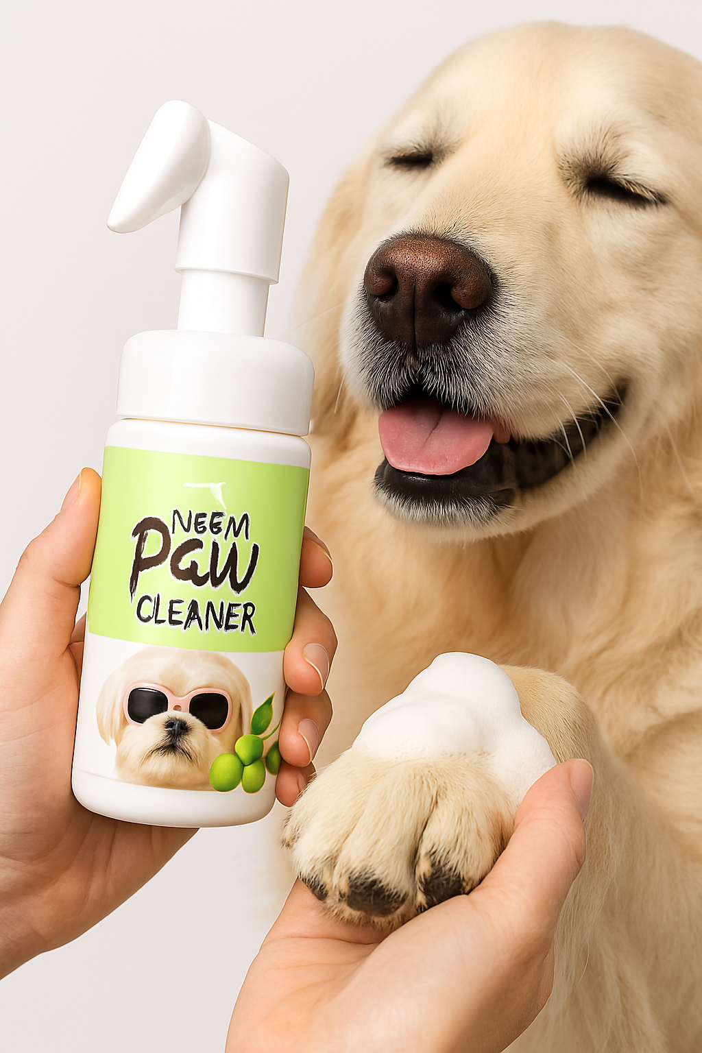 Pets Empire Paw Cleaner – Neem Foaming Cleanser with Silicone Brush for Dogs & Cats (150ml)